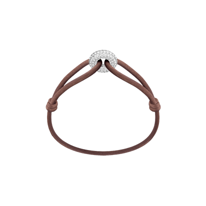 Silver Soho Pavé Cord Bracelet