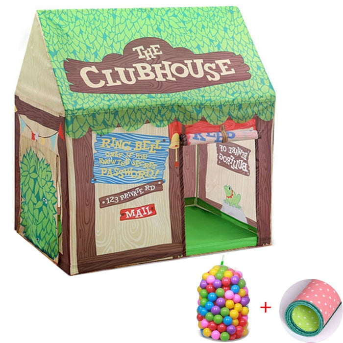 Household Children Printing Play Tent Small Game House with 50 Ocean Balls & Mat, with 50 Ocean Balls & Mat (Light Pink), with 50 Ocean Balls & Mat (Black White), with 50 Ocean Balls & Mat (Pink), with 50 Ocean Balls & Mat (Green)