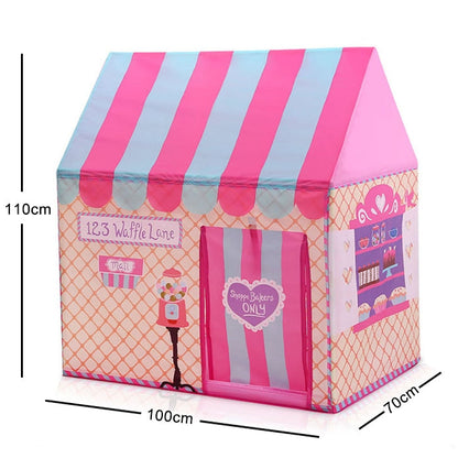 Household Children Printing Play Tent Small Game House with 50 Ocean Balls & Mat, with 50 Ocean Balls & Mat (Light Pink), with 50 Ocean Balls & Mat (Black White), with 50 Ocean Balls & Mat (Pink), with 50 Ocean Balls & Mat (Green)