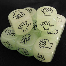 2 PCS Noctilucent drinking Mora Dice Cubes Fun Board Game, Size: 1.8 x 1.8 x 1.8cm, 2 PCS Noctilucent Mora Dice