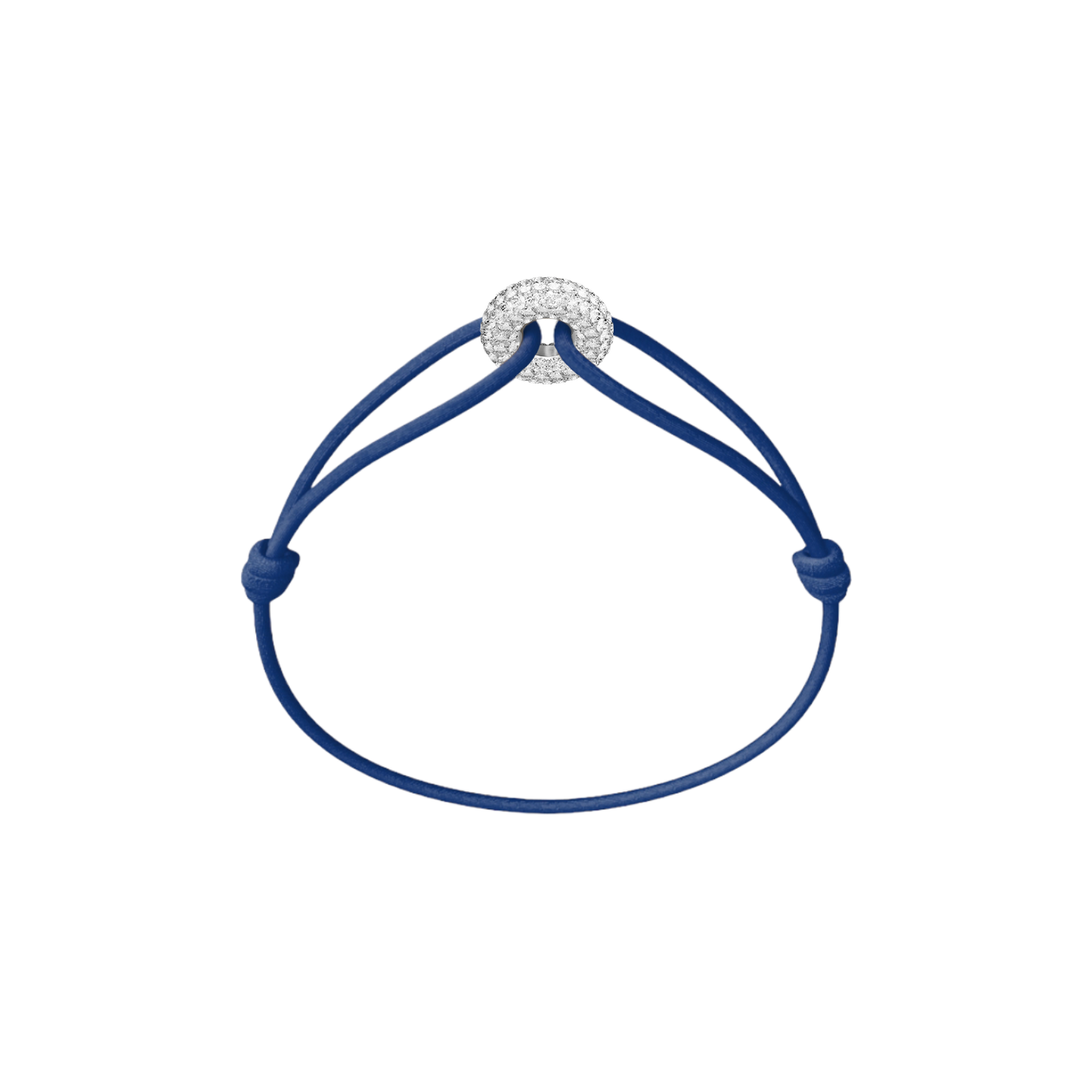 Mini Silver Soho Pavé Cord Bracelet