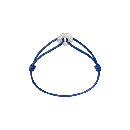 Mini Silver Soho Pavé Cord Bracelet