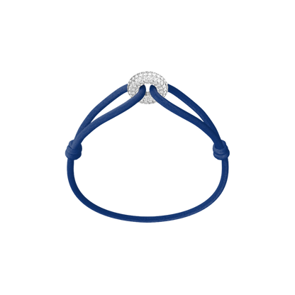 Silver Soho Pavé Cord Bracelet