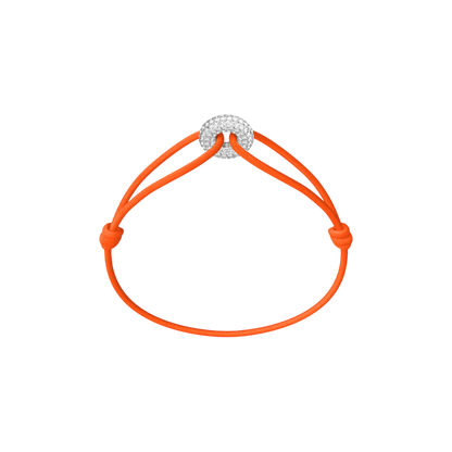 Mini Silver Soho Pavé Cord Bracelet