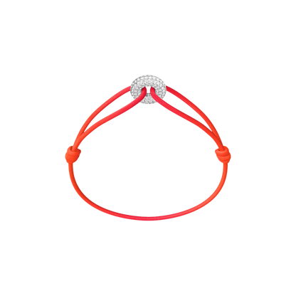 Mini Silver Soho Pavé Cord Bracelet