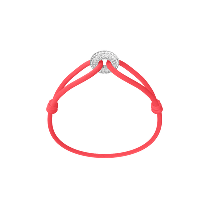 Silver Soho Pavé Cord Bracelet
