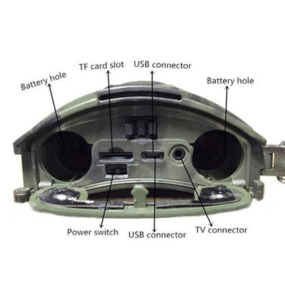 HT-001 1MP IP54 Waterproof IR Night Vision Security Hunting Trail Camera, Novatek96220 Program, 120 Degree Wide Angle, 100 Degree PIR Sensing Angle, HT-001