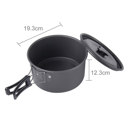 DS-500 Outdoor Camping Ultra Light Weight 15 Piece Cookware Stackable Set for 4-5 People, Size: Large, DS-500 Size: Large