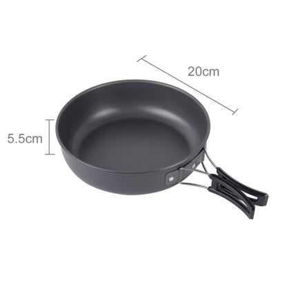 DS-500 Outdoor Camping Ultra Light Weight 15 Piece Cookware Stackable Set for 4-5 People, Size: Large, DS-500 Size: Large