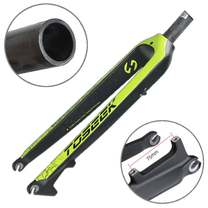 TOSEEK Ultra Light 26 Inch 385mm Mountain Bike Full Carbon Front Fork Straight Tube Disc Brake, 26 Inch 385mm