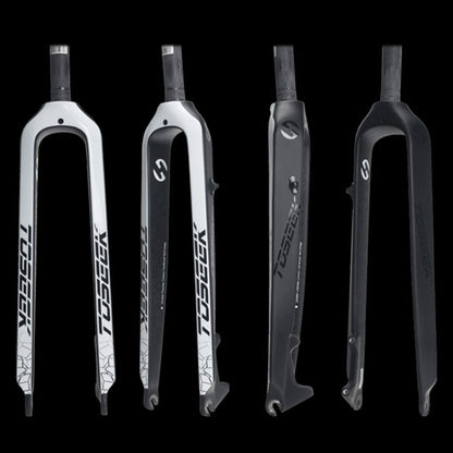 TOSEEK Ultra Light 26 Inch 385mm Mountain Bike Full Carbon Front Fork Straight Tube Disc Brake, 26 Inch 385mm