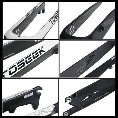 TOSEEK Ultra Light 26 Inch 385mm Mountain Bike Full Carbon Front Fork Straight Tube Disc Brake, 26 Inch 385mm