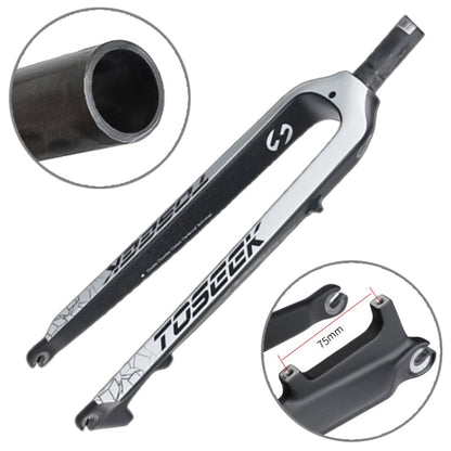 TOSEEK Ultra Light 27.5 Inch 405mm Mountain Bike Full Carbon Front Fork Straight Head Tube Disc Brake, 27.5 Inch 405mm