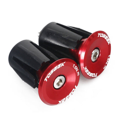 TOSEEK 1 Pair Mountain Bike Handlebar Grips Caps End Plug Aluminum Alloy Bicycle  Bar Ends Plug, 17.6-21.8mm Red, 17.6-21.8mm Green, 17.6-21.8mm Grey, 17.6-21.8mm Gold, 17.6-21.8mm Blue