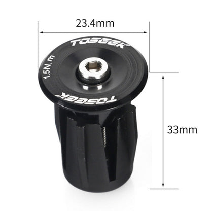 TOSEEK 1 Pair Mountain Bike Handlebar Grips Caps End Plug Aluminum Alloy Bicycle  Bar Ends Plug, 17.6-21.8mm Red, 17.6-21.8mm Green, 17.6-21.8mm Grey, 17.6-21.8mm Gold, 17.6-21.8mm Blue
