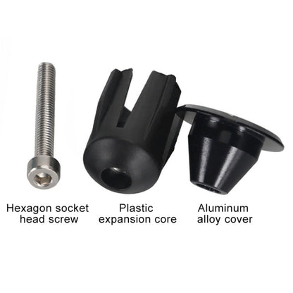 TOSEEK 1 Pair Mountain Bike Handlebar Grips Caps End Plug Aluminum Alloy Bicycle  Bar Ends Plug, 17.6-21.8mm Red, 17.6-21.8mm Green, 17.6-21.8mm Grey, 17.6-21.8mm Gold, 17.6-21.8mm Blue