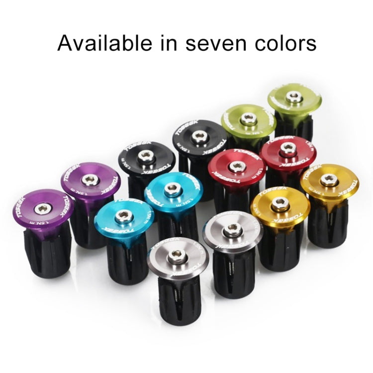 TOSEEK 1 Pair Mountain Bike Handlebar Grips Caps End Plug Aluminum Alloy Bicycle  Bar Ends Plug, 17.6-21.8mm Red, 17.6-21.8mm Green, 17.6-21.8mm Grey, 17.6-21.8mm Gold, 17.6-21.8mm Blue