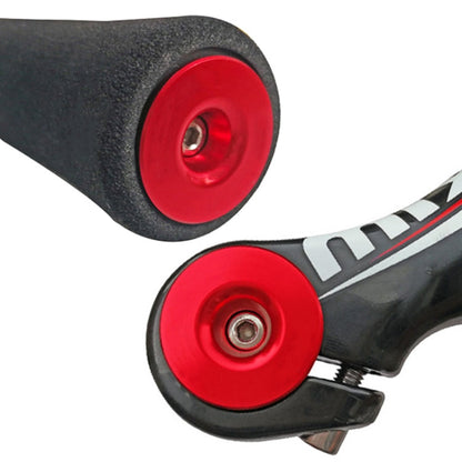 TOSEEK 1 Pair Mountain Bike Handlebar Grips Caps End Plug Aluminum Alloy Bicycle  Bar Ends Plug, 17.6-21.8mm Red, 17.6-21.8mm Green, 17.6-21.8mm Grey, 17.6-21.8mm Gold, 17.6-21.8mm Blue