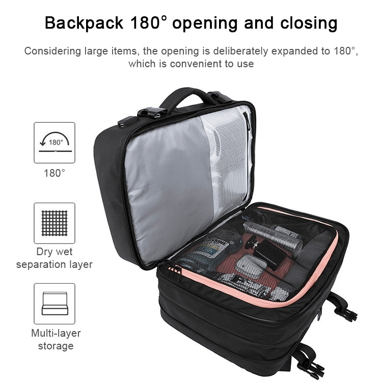 BANGE Business Backpack Men Travel Waterproof Large Capacity Computer Shoulders Bag, Business Backpack (Pink), Business Backpack (Blue), Business Backpack (Black)