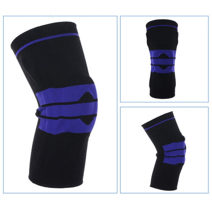 Outdoor Fitness Mountaineering Knit Protection Silicone Anti - collision Spring Support Sports Knee Protector, Size: XL, Size: XL