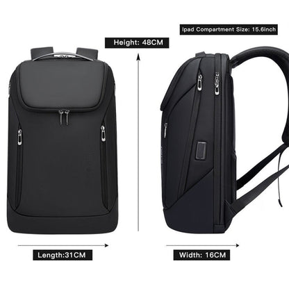 Bange BG-2517 Men Business Backpack with USB Port, Size: 48 x 31 x 16cm, 48 x 31 x 16cm(Grey), 48 x 31 x 16cm(Black)