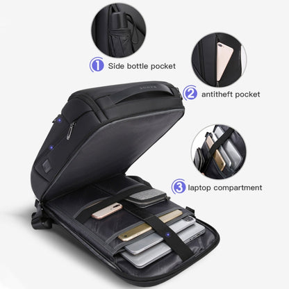 Bange BG-2517 Men Business Backpack with USB Port, Size: 48 x 31 x 16cm, 48 x 31 x 16cm(Grey), 48 x 31 x 16cm(Black)