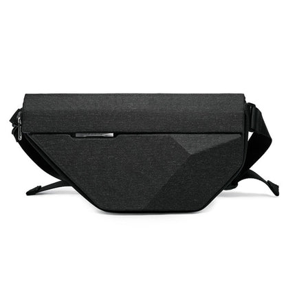 Bange BG-7502 Men Pyramid Hard Shell Waterproof Crossbody Chest Bag, Size: 35 x 18 x 5cm, 35 x 18 x 5cm(Black)