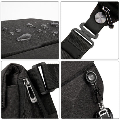 Bange BG-7502 Men Pyramid Hard Shell Waterproof Crossbody Chest Bag, Size: 35 x 18 x 5cm, 35 x 18 x 5cm(Black)