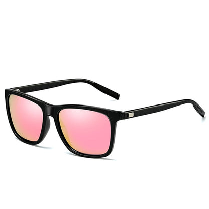 Men Retro Fashion Aluminum Magnesium Frame UV400 Polarized Sunglasses, Demi Brown + Brown, Black Tarnish+ G15 Green, Black Tarnish+ Blue, Black Tarnish+ Grey, Black Tarnish+ Pink, Black Silver+ Grey, Grey+ Silver