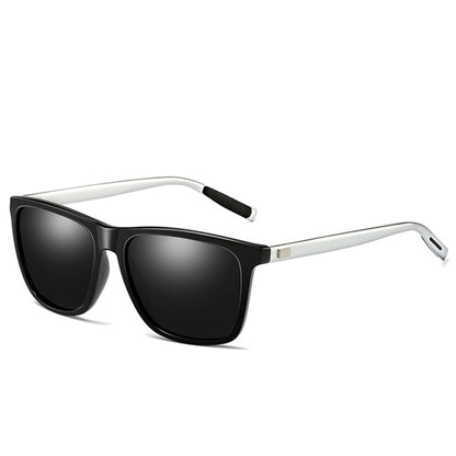 Men Retro Fashion Aluminum Magnesium Frame UV400 Polarized Sunglasses, Demi Brown + Brown, Black Tarnish+ G15 Green, Black Tarnish+ Blue, Black Tarnish+ Grey, Black Tarnish+ Pink, Black Silver+ Grey, Grey+ Silver