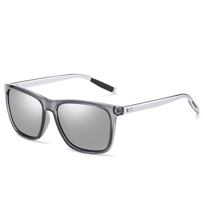 Men Retro Fashion Aluminum Magnesium Frame UV400 Polarized Sunglasses, Demi Brown + Brown, Black Tarnish+ G15 Green, Black Tarnish+ Blue, Black Tarnish+ Grey, Black Tarnish+ Pink, Black Silver+ Grey, Grey+ Silver