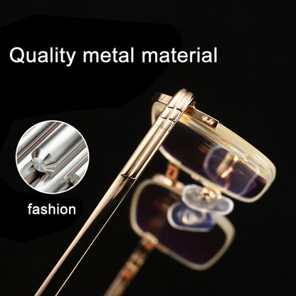 Folding Anti Blue-ray Presbyopic Reading Glasses with Case & Cleaning Cloth, +3.50D, +3.50D