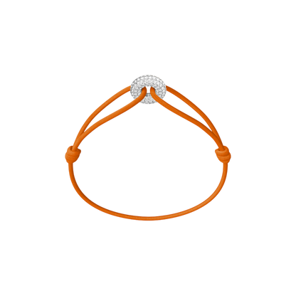 Mini Silver Soho Pavé Cord Bracelet