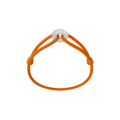 Silver Soho Pavé Cord Bracelet