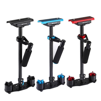 PULUZ 38.5-61cm Carbon Fibre Handheld Stabilizer for DSLR & DV Digital Video & Cameras, Load Range: 0.5-3kg, P60T Blue, P60T Red