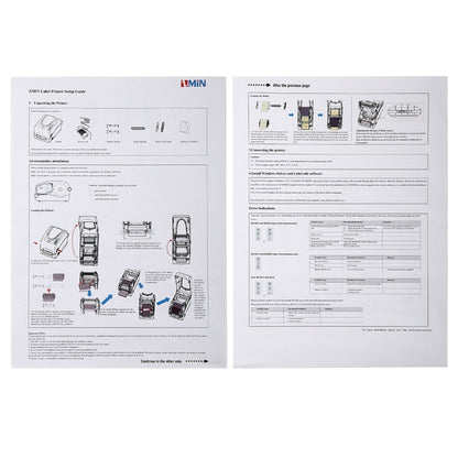 H8 Convenient USB Port Thermal Automatic Calibration Barcode Printer Supermarket, Tea Shop, Restaurant, Max Supported Thermal Paper Size: 57*30mm