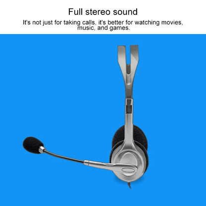 Logitech H110 Dual 3.5mm Audio Plugs Stereo Headset, H110