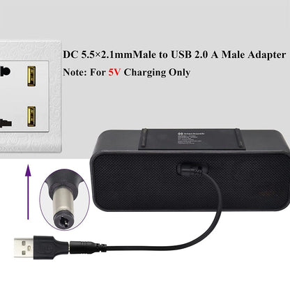 10 PCS 5.5 x 2.1mm Male to USB 2.0 Male DC Power Plug Connector, 5.5 x 2.1mm