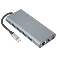 11 in 1 USB-C / Type-C to USB Docking Station HUB Adapter(100M Network Port), 100M Network Port