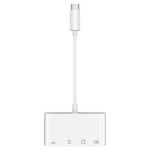 NK108LTC 4 in 1 USB-C Male to SD + TF + USB + Type-C Female Camera Reader, NK108LTC