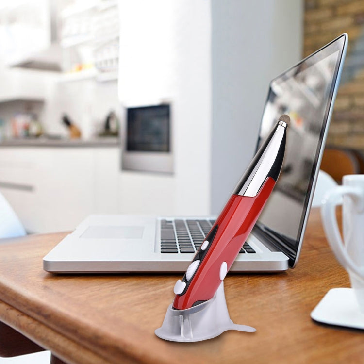 PR-06 4-keys Smart Wireless Optical Mouse with Stylus Pen Function, Red, Grey, Blue