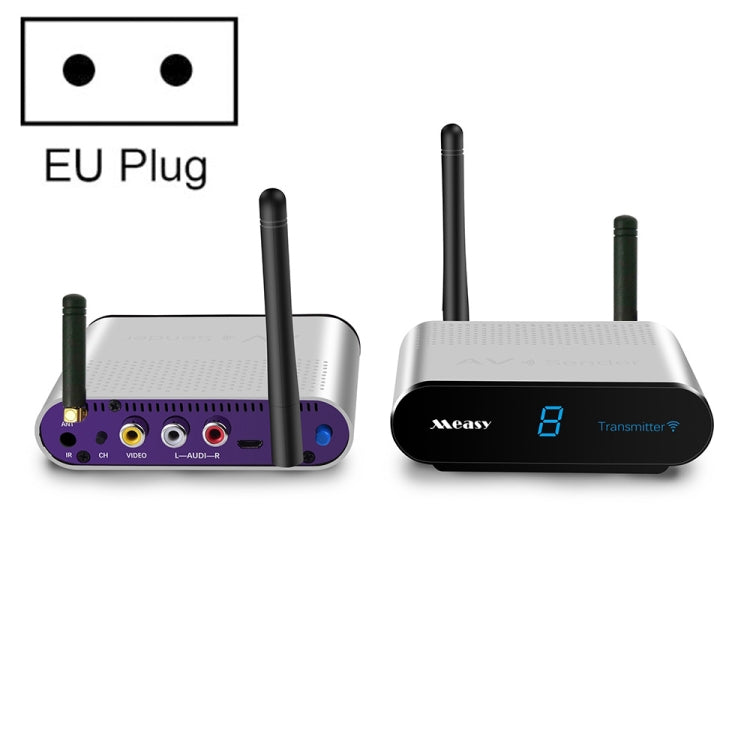 Measy AV230 2.4GHz Wireless Audio / Video Transmitter and Receiver with Infrared Return Function, Transmission Distance: 300m, EU Plug, AV230 Silver
