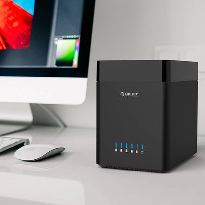 ORICO DS500C3 3.5 inch 5 Bay Magnetic-type USB-C / Type-C Hard Drive Enclosure with Blue LED Indicator, USB Type-C