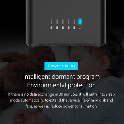 ORICO DS500C3 3.5 inch 5 Bay Magnetic-type USB-C / Type-C Hard Drive Enclosure with Blue LED Indicator, USB Type-C