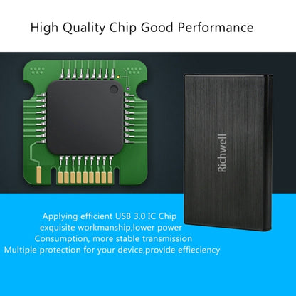 Richwell SATA R23-SATA-500GB 500GB 2.5 inch USB3.0 Interface Mobile Hard Disk Drive, 500GB