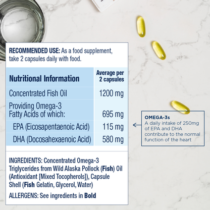 PEAK DHA Omega-3 Fish Oil Capsules