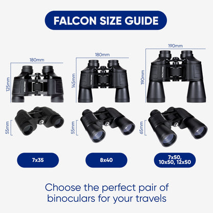 PRAKTICA Falcon 12x50mm Porro Prism Field Binoculars - Sand