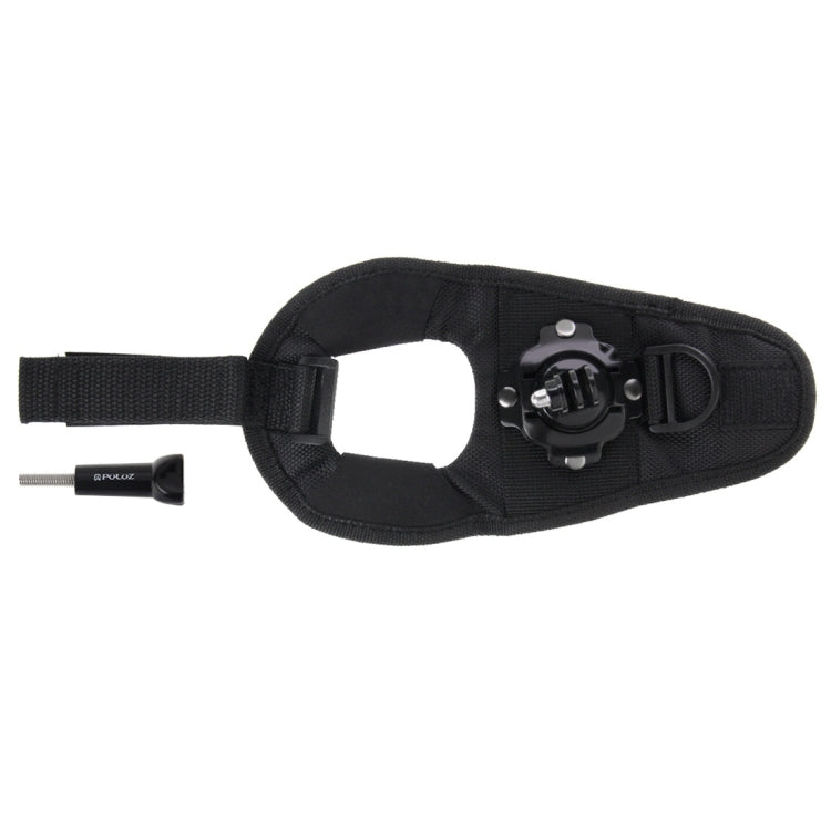 PULUZ 360 Degree Rotation Glove Style Palm Strap Mount Band for GoPro, Insta360, DJI and Other Action Cameras, Glove Palm Strap