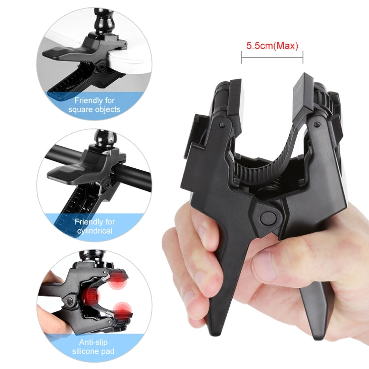 PULUZ Action Sports Cameras Jaws Flex Clamp Mount for GoPro, Insta360, DJI and Other Action Cameras, Jaws Mount
