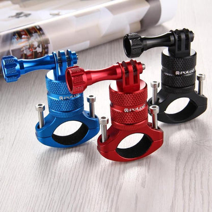 PULUZ 360 Degree Rotation Bike Aluminum Handlebar Adapter Mount with Screw for GoPro, Insta360, DJI and Other Action Cameras, China Stock (Red), China Stock (Blue), Handlebar Adapter Mount 1